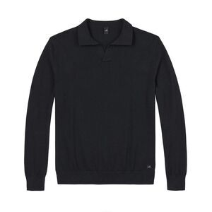 Wahts Sterling Knitted Long Sleeve Polo‎ In Night Blue Color Size XL MSRP $150